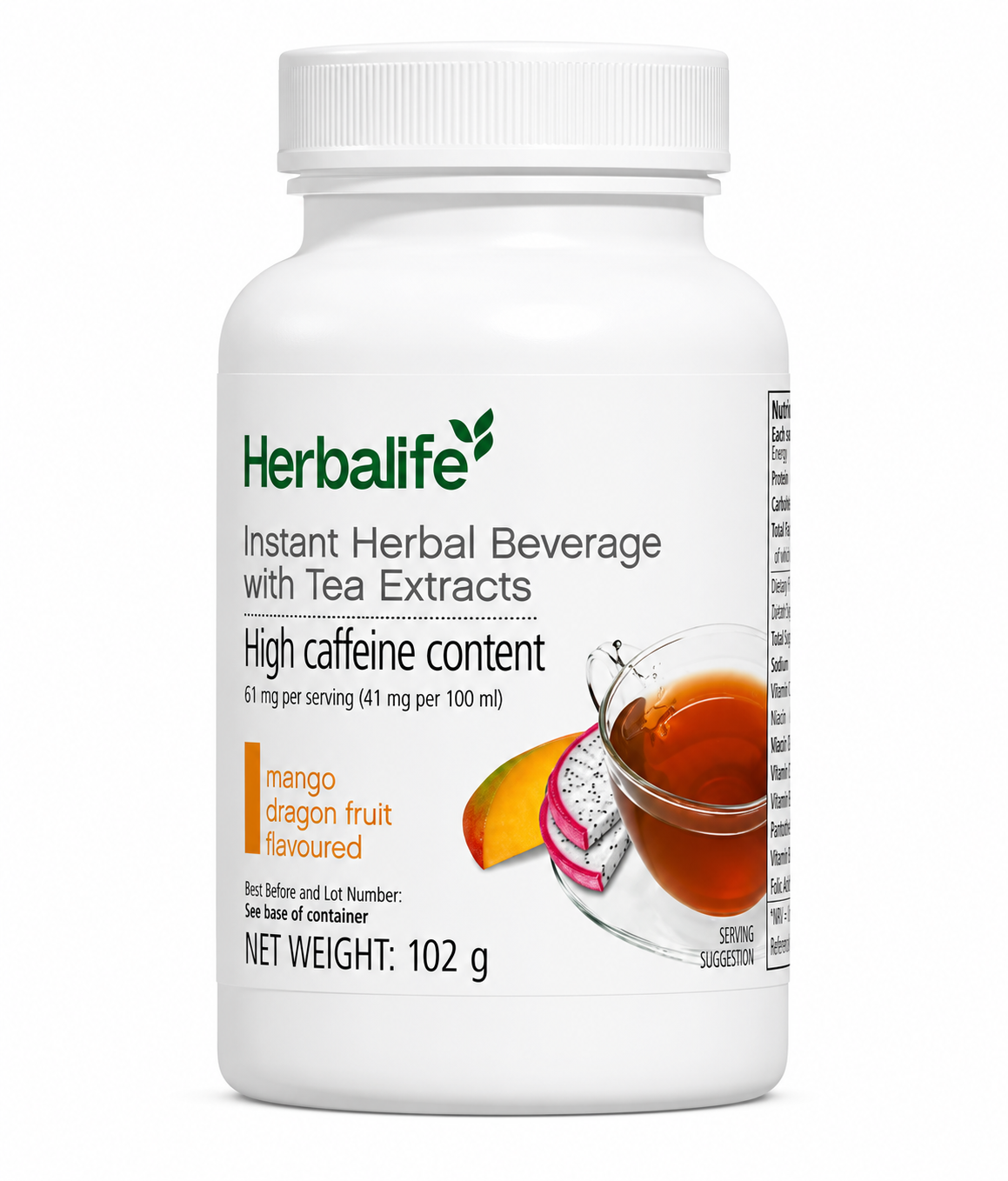 Instant Herbal Beverage with Tea Extracts Mango Dragon Fruit Flavoured 102g