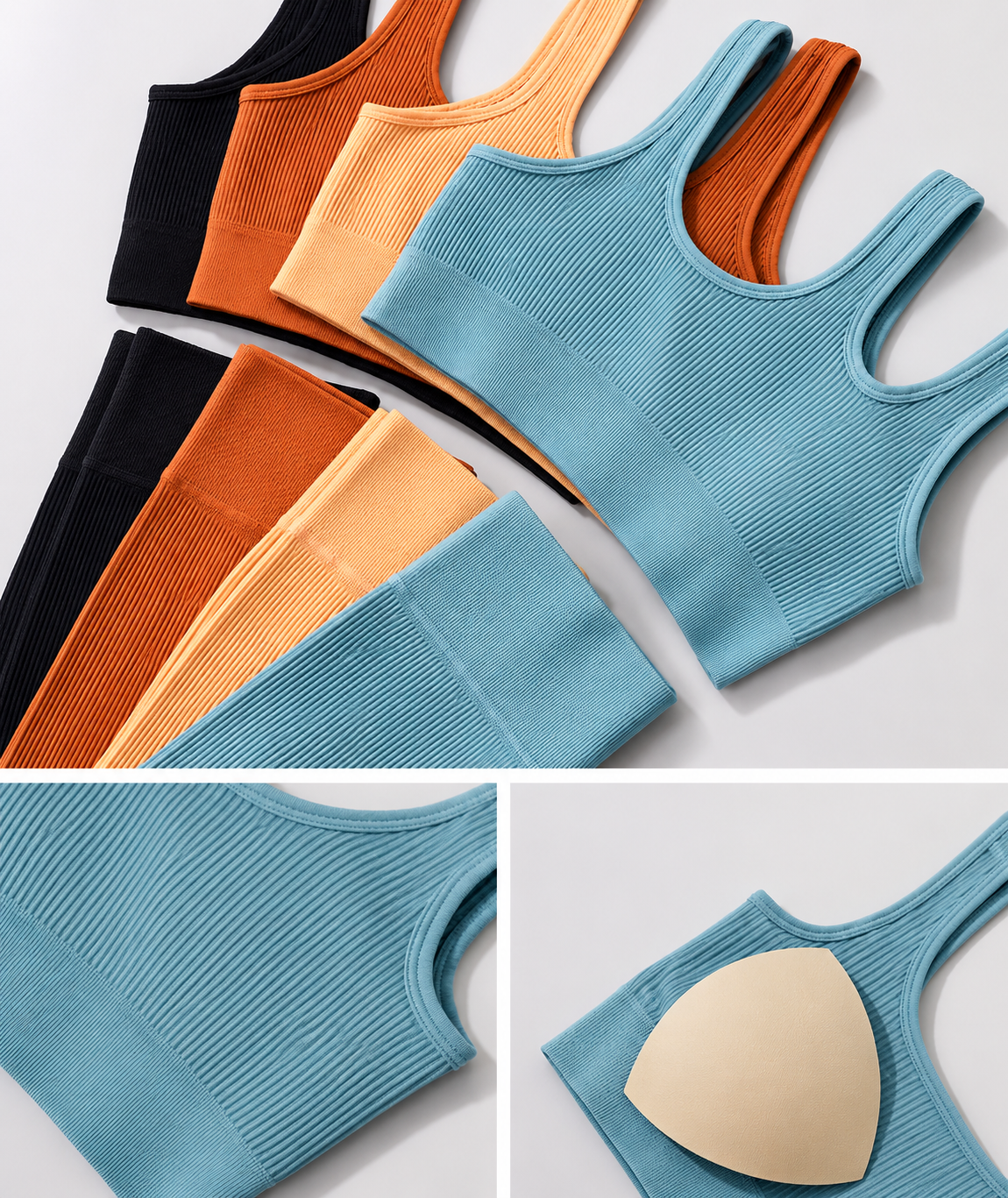 Two Piece Women Clothing Activewear Gym Yoga Sets