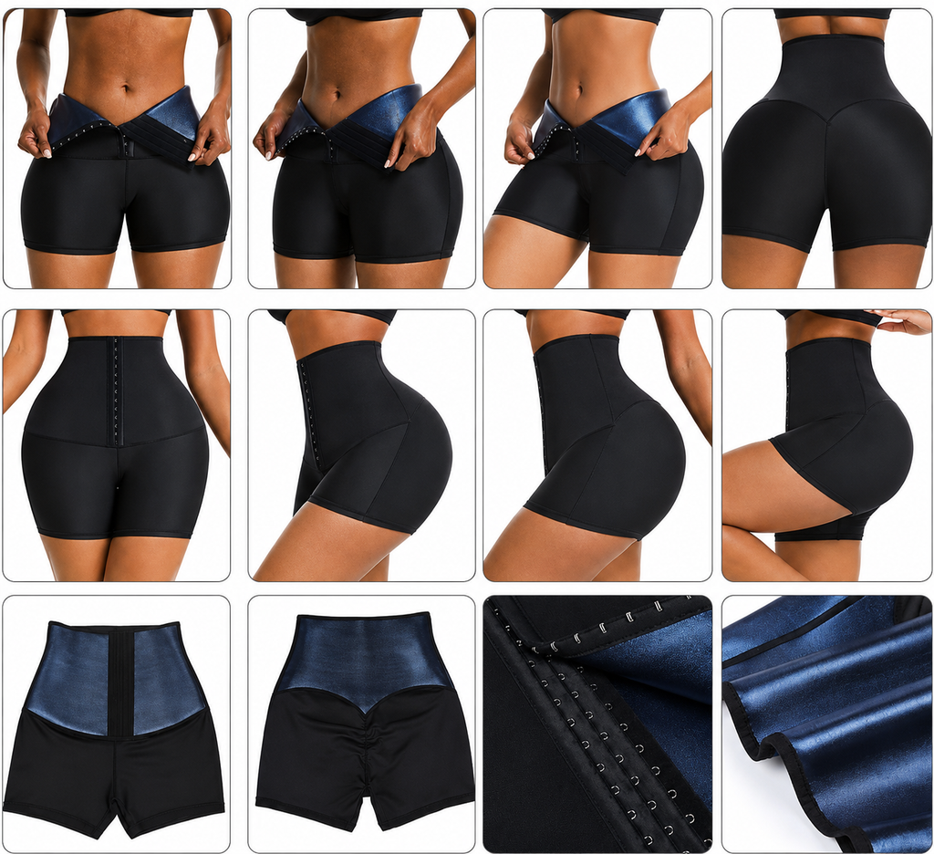 High-Waisted Neoprene Waist Training Shorts for Women