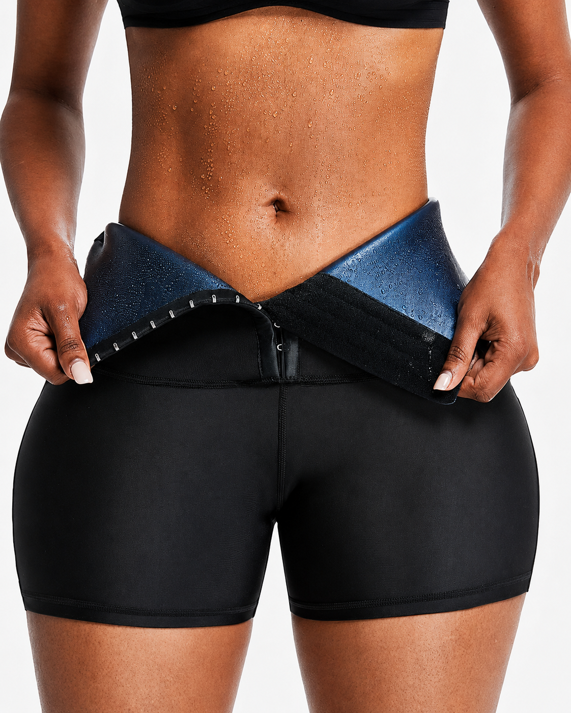High-Waisted Neoprene Waist Training Shorts for Women